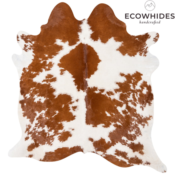 Brazilian Brown and White Cowhide Rug Size 6'2" L x 6'3" W 1828
