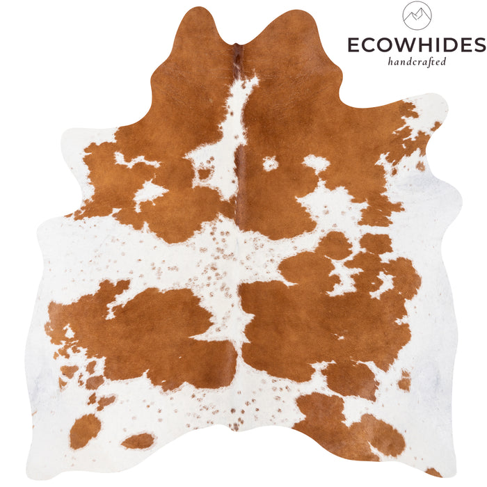 Brazilian Brown and White Cowhide Rug Size 6'6" L x 6'0" W 1835