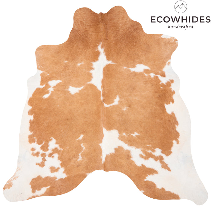 Brazilian Palomino and White Cowhide Rug Size 6'1" L x 6'8" W 2350