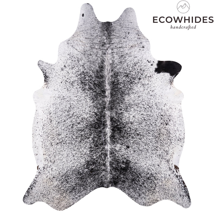 Brazilian Black Salt and Pepper Cowhide Rug Size 8'0" L x 6'5" W 3207