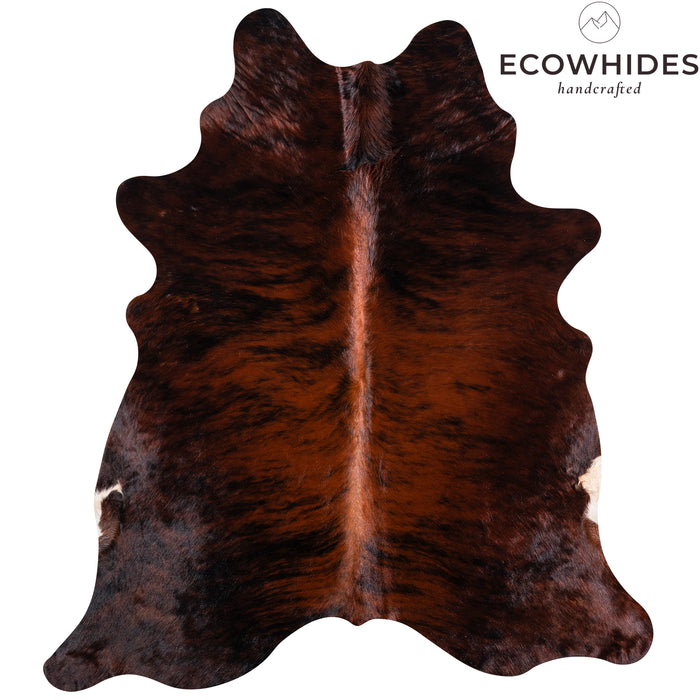 Brazilian Dark Brindle Cowhide Rug Size 6'8" L x 5'10" W 3319