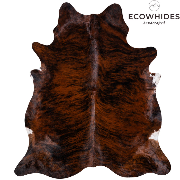Brazilian Dark Brindle Cowhide Rug Size 7'0" L x 6'4" W 3320