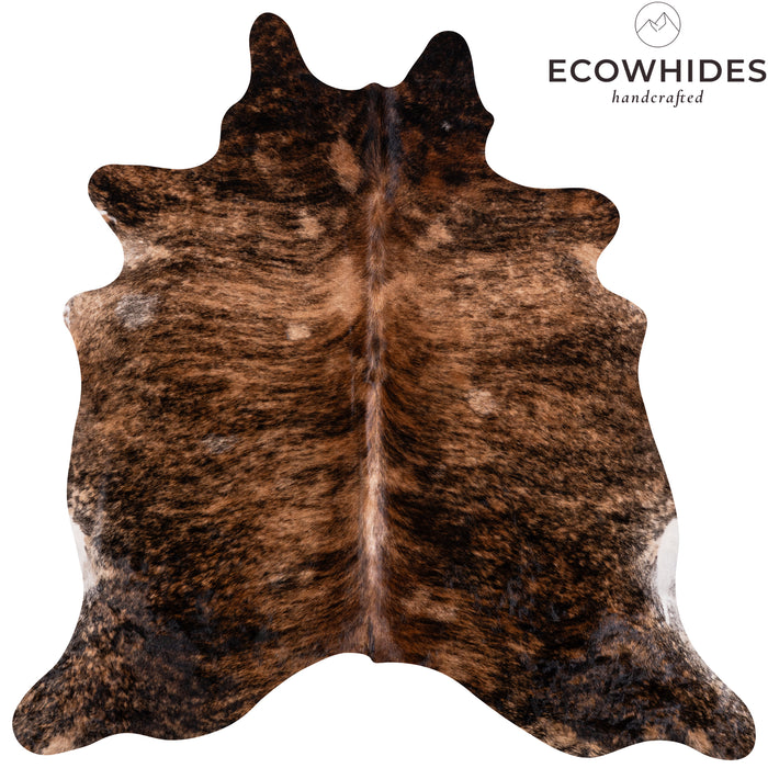 Brazilian Brindle Cowhide Rug Size 6'11" L x 7'1" W 3369