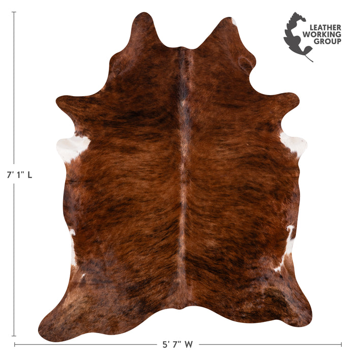 Brazilian Brindle Cowhide Rug Size 7'1" L x 5'7" W 3370