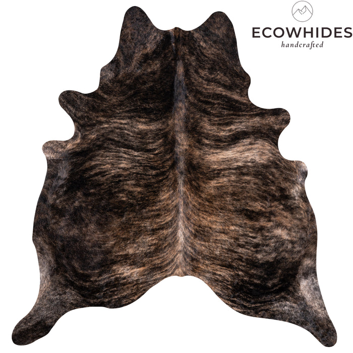 Brazilian Dark Brindle Cowhide Rug Size 6'11" L x 6'7" W 3375