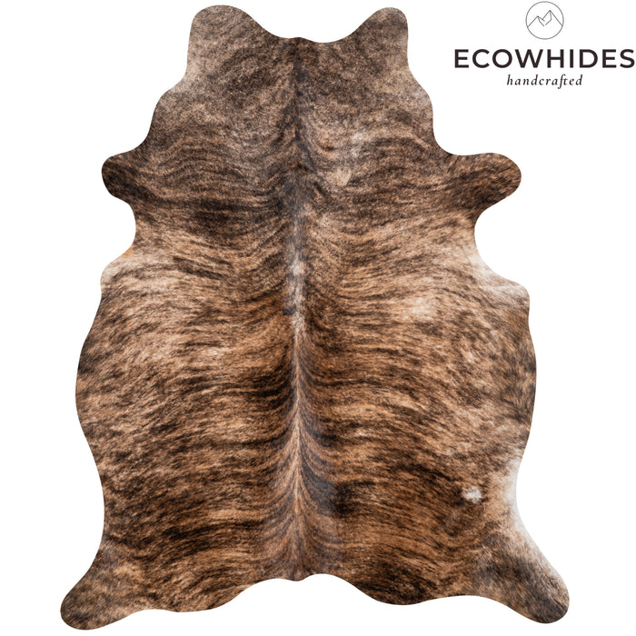 Brazilian Brindle Cowhide Rug Size 6'10" L x 5'2" W 3391