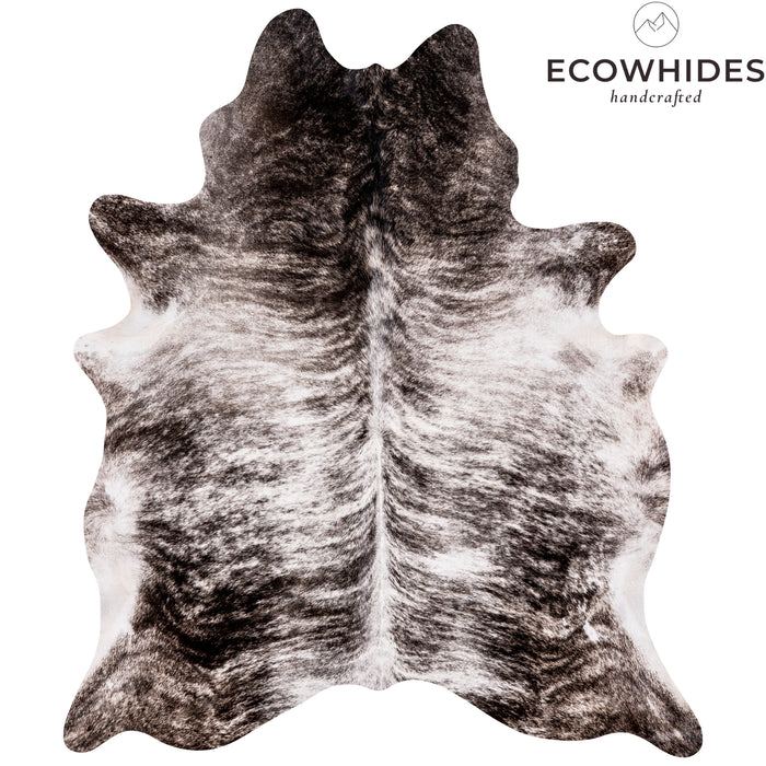 Brazilian Light Grey Brindle Cowhide Rug Size 6'10" L x 5'9" W 3458