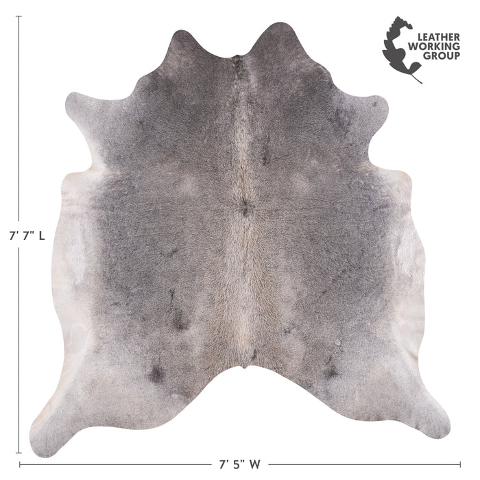 Brazilian Grey Cowhide Rug Size 7'7" L x 7'5" W 3473