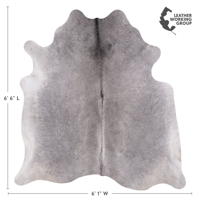 Brazilian Grey Cowhide Rug Size 6'6" L x 6'1" W 3485