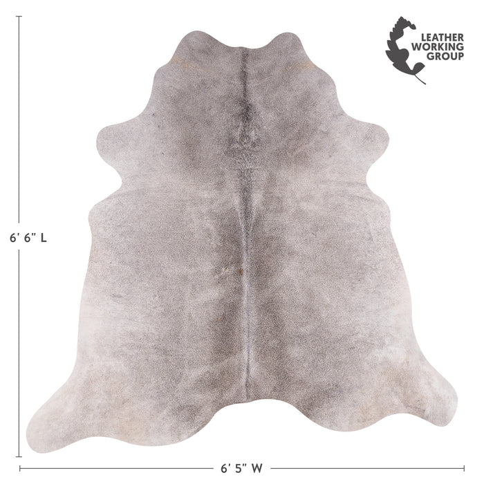Brazilian Grey Cowhide Rug Size 6'6" L x 6'5" W 3486