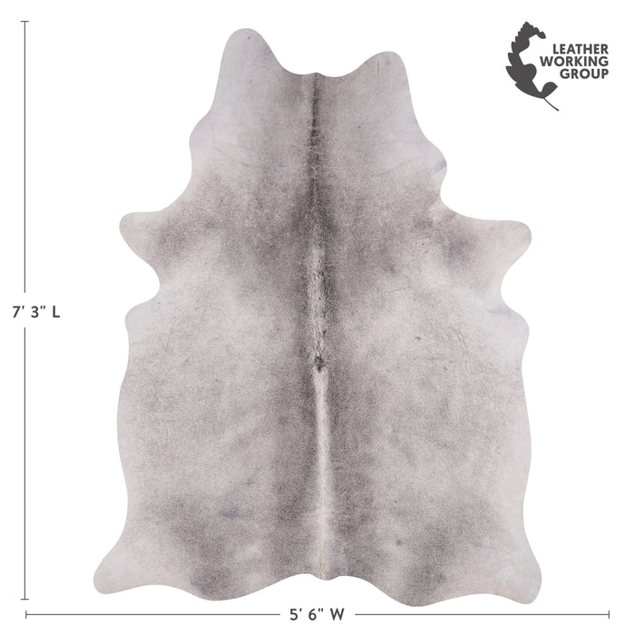 Brazilian Grey Cowhide Rug Size 7'3" L x 5'6" W 3487