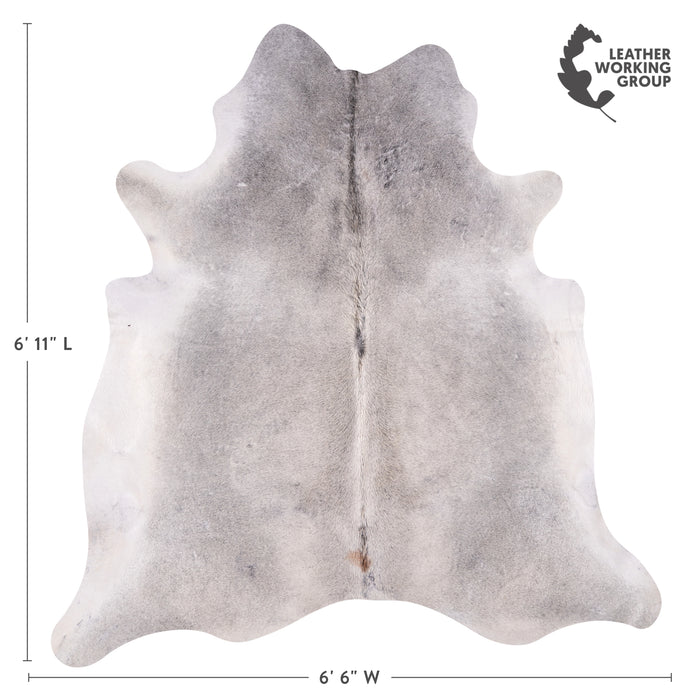 Brazilian Grey Cowhide Rug Size 6'11" L x 6'6" W 3490