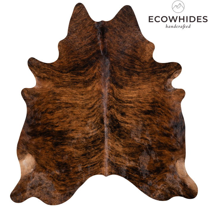 Brazilian Brindle Cowhide Rug Size 7'5" L x 6'10" W 3555