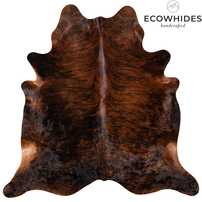 Brazilian Dark Brindle Cowhide Rug Size 7'5" L x 7'7" W 3599