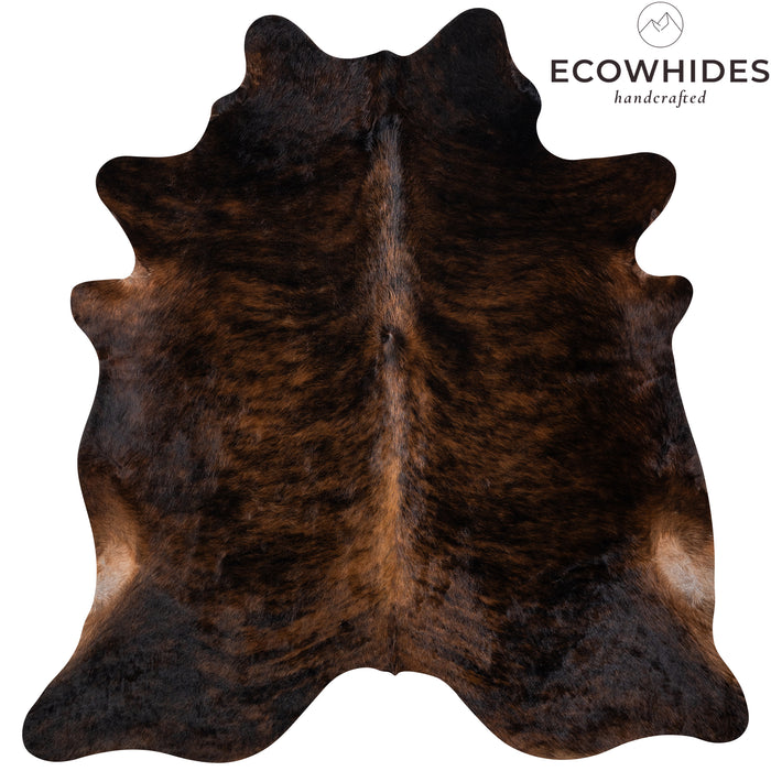 Brazilian Dark Brindle Cowhide Rug Size 7'1" L x 7'2" W 3600