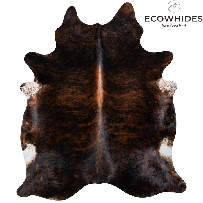 Brazilian Dark Brindle Cowhide Rug Size 7'3" L x 6'4" W 3606