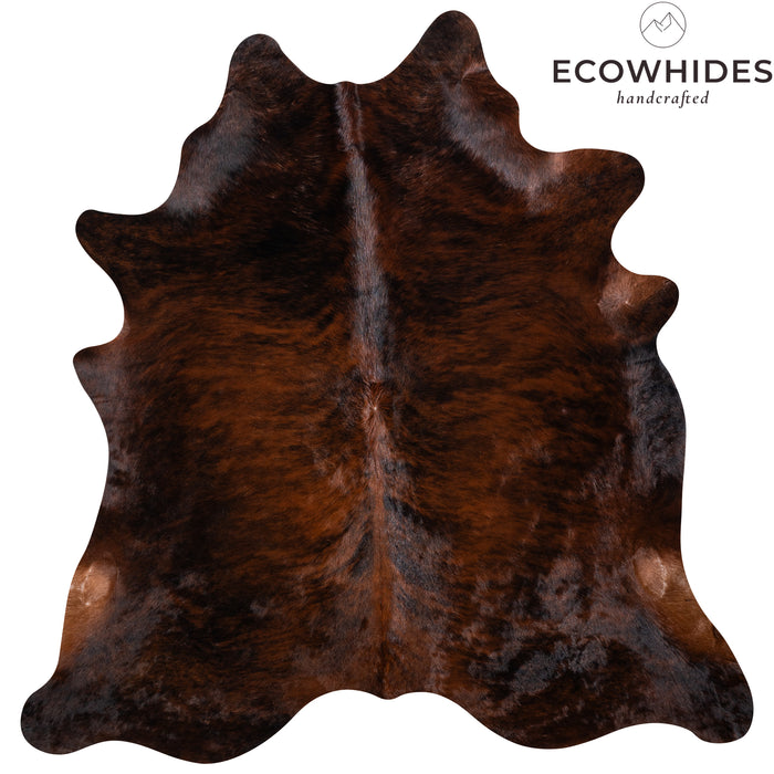 Brazilian Dark Brindle Cowhide Rug Size 7'4" L x 7'3" W 3608