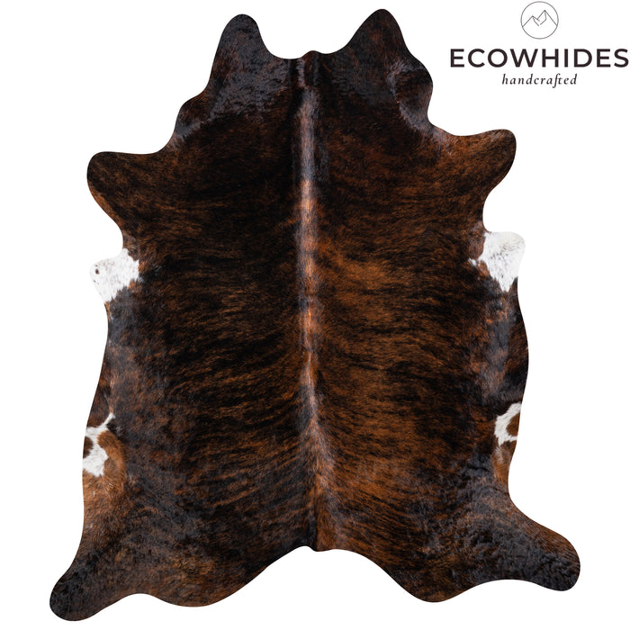 Brazilian Dark Brindle Cowhide Rug Size 7'3" L x 6'7" W 3610