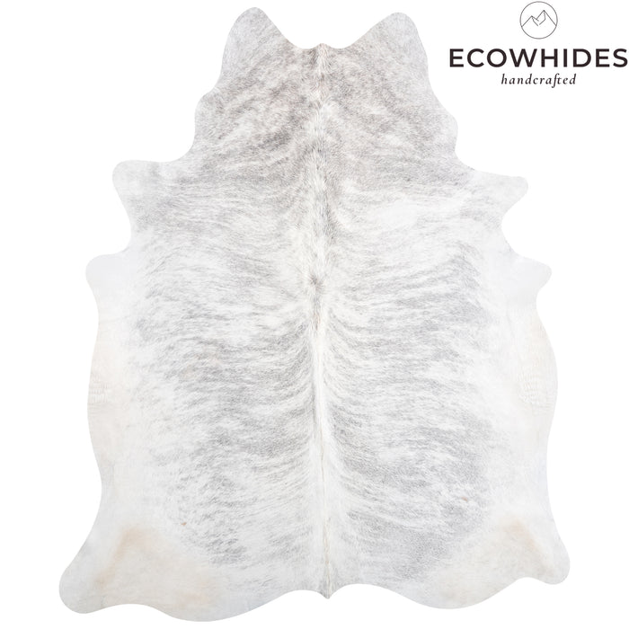 Brazilian Light Grey Brindle Cowhide Rug Size 7'4" L x 6'3" W 3616