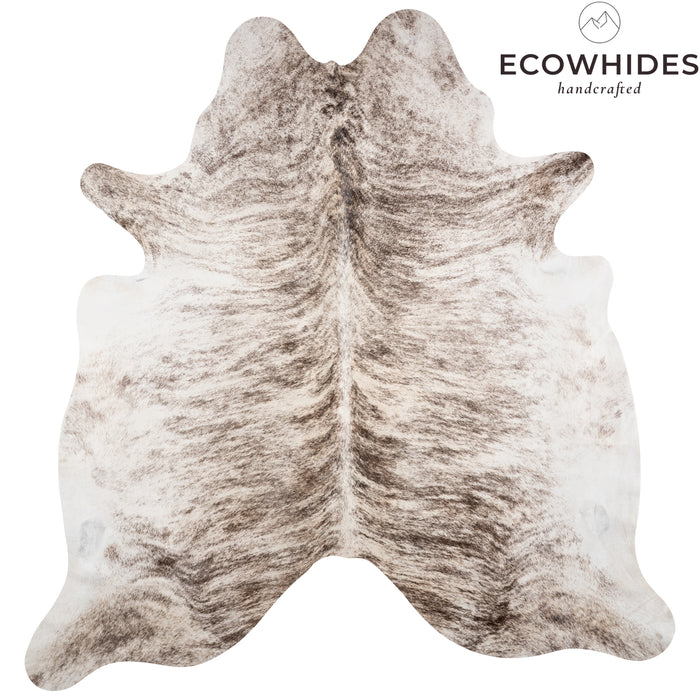 Brazilian Light Grey Brindle Cowhide Rug Size 6'11" L x 6'10" W 3624