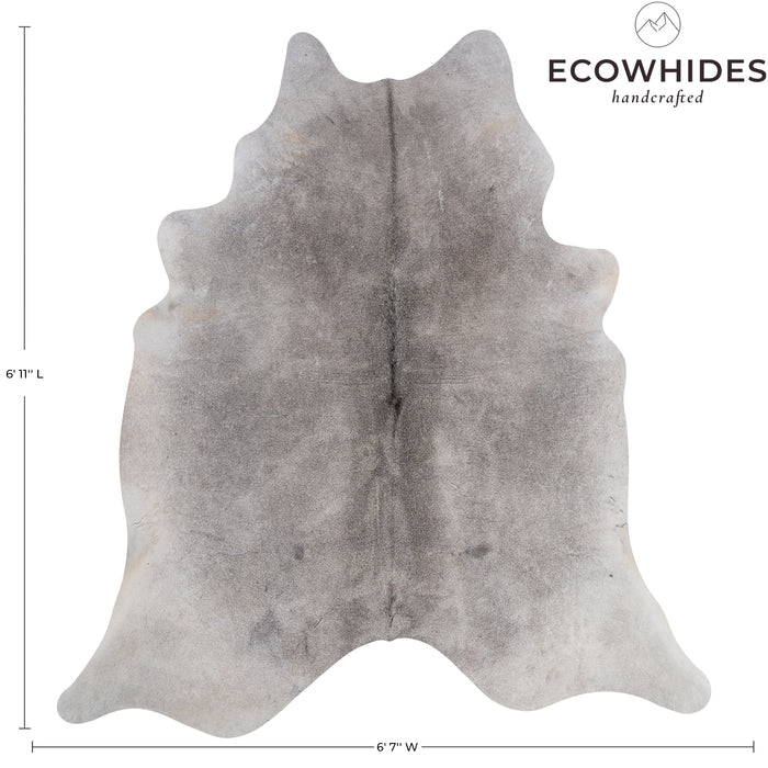 Brazilian Grey Cowhide Rug Size 6'11" L x 6'7" W 0366