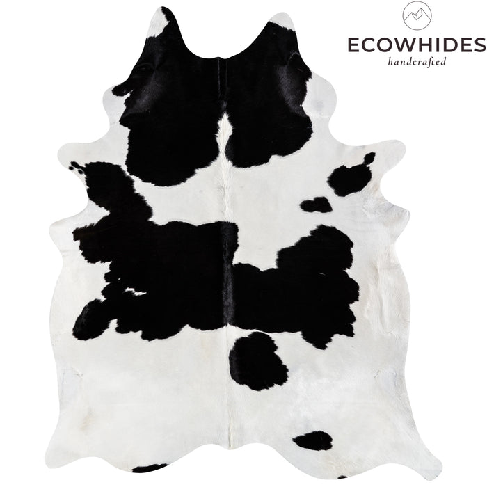 Brazilian Black and White Cowhide Rug Size 8'1" L x 6'8" W 3672