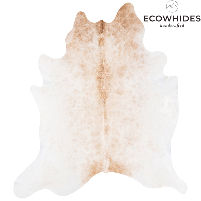 Brazilian Palomino and White Cowhide Rug Size 7'7" L x 6'10" W 3791