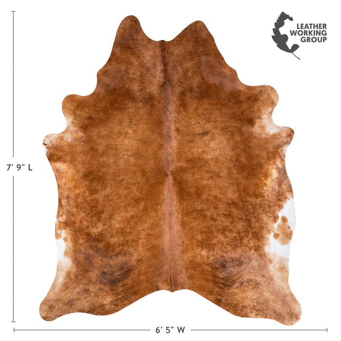 Brazilian Assorted Light Cowhide Rug Size 7'9" L x 6'5" W 3806