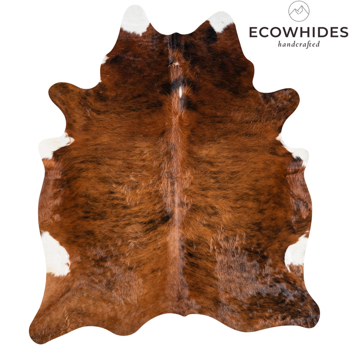 Brazilian Brindle Cowhide Rug Size 7'5" L x 6'6" W 3837