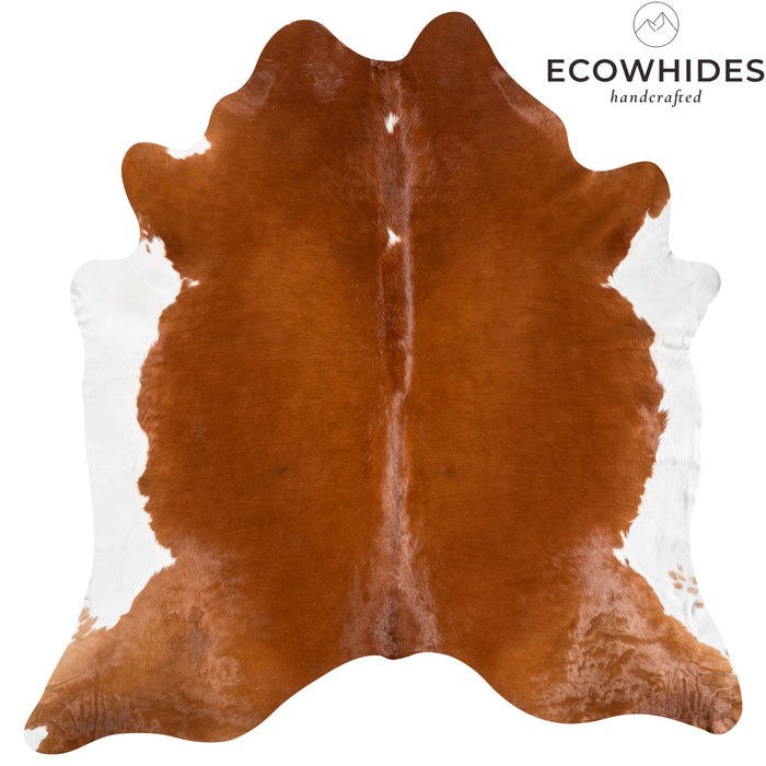 Brazilian Brown and White Cowhide Rug Size 8'1" L x 8'1" W 3841