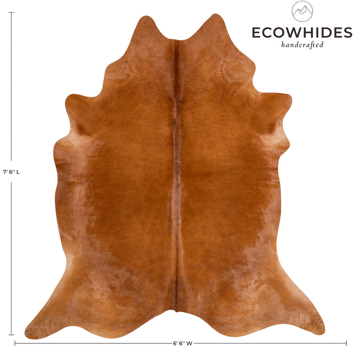 Brazilian Brown Cowhide Rug Size 7'6" L x 6'6" W 0395