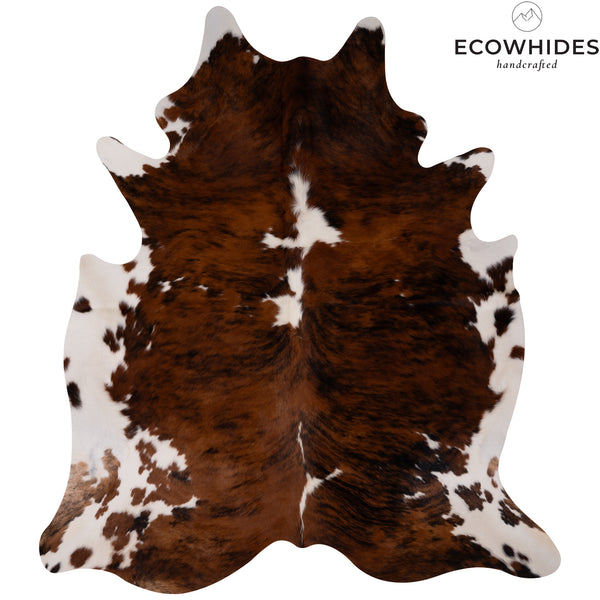 Tricolor Cowhide Rug Size 7'5" L X 6'1'' W 4929 , Stain Resistant Fur | eCowhides
