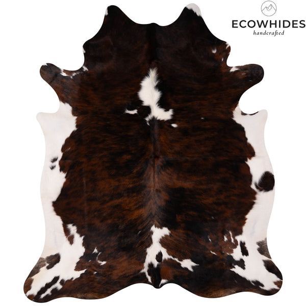 Tricolor Cowhide Rug Size 7'5'' L X 6'5'' W 4955 , Stain Resistant Fur | eCowhides