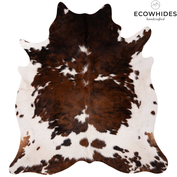 Tricolor Cowhide Rug Size 6'11'' L X 6'4'' W 4982 , Stain Resistant Fur | eCowhides