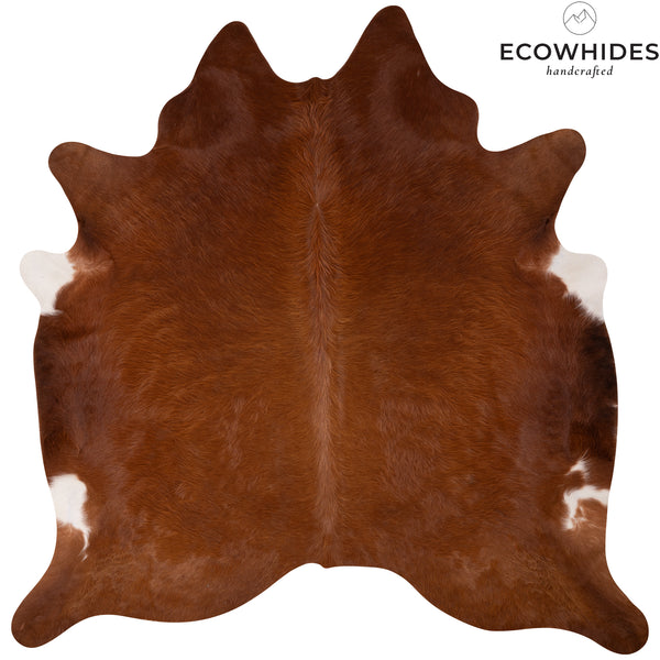Brazilian Brown Cowhide Rug Size 7'3" L X 7'4" W 5104 , Stain Resistant Fur | eCowhides