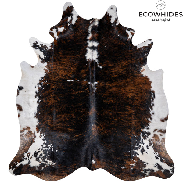 Brindle White Belly Cowhide Rug Size 7'3'' L X 6'6'' W 5251 , Stain Resistant Fur | eCowhides