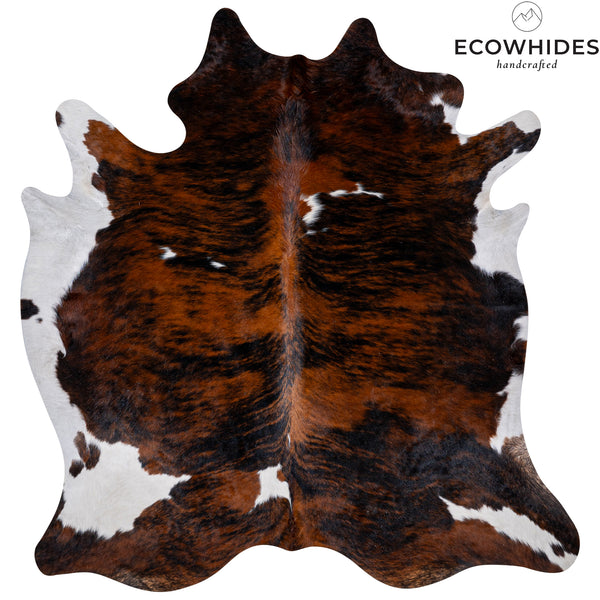 Brindle Mix Cowhide Rug Size 6'5'' L X 5'11'' W 5263 , Stain Resistant Fur | eCowhides