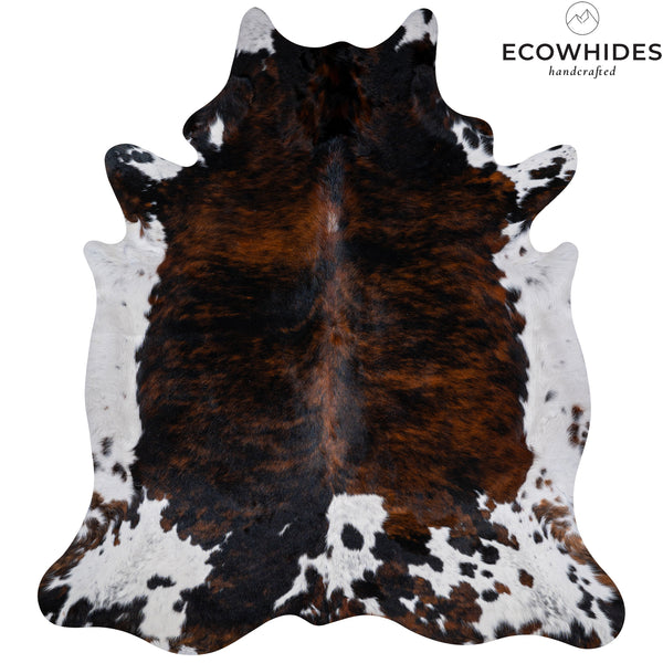 Brindle Mix Cowhide Rug Size 7'5'' L X 6'4'' W 5297 , Stain Resistant Fur | eCowhides