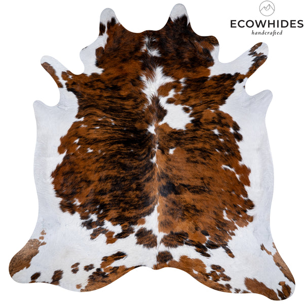Tricolor Cowhide Rug Size 7' L X 6'8'' W 5301 , Stain Resistant Fur | eCowhides