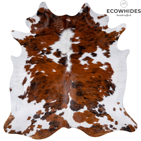 Tricolor Cowhide Rug Size 6'10'' L X 6'7'' W 5311 , Stain Resistant Fur | eCowhides