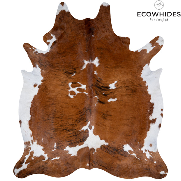 Tricolor Cowhide Rug Size 8'1' L X 7'1'' W 5382 , Stain Resistant Fur | eCowhides