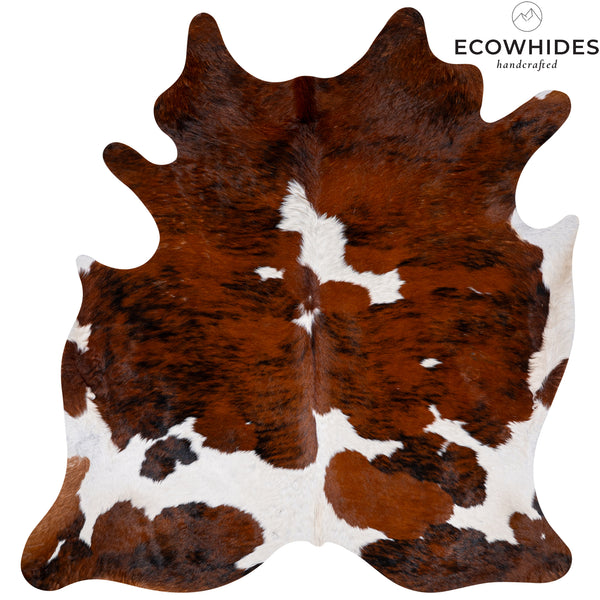 Tricolor Cowhide Rug Size 6'10' L X 6'6'' W 5384 , Stain Resistant Fur | eCowhides