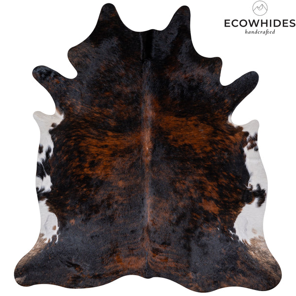 Brindle White Belly Cowhide Rug Size 6'5' L X 6'' W 5385 , Stain Resistant Fur | eCowhides