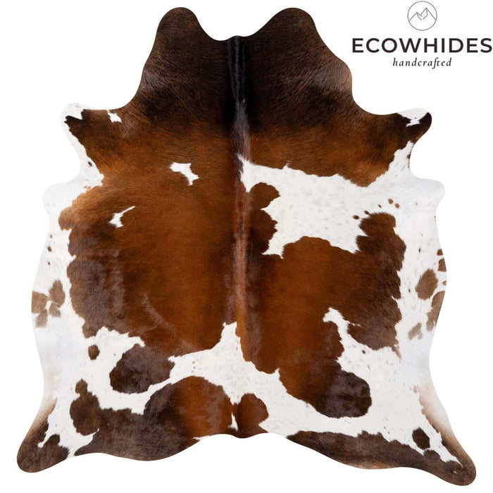 Chocolate and White Cowhide Rug
