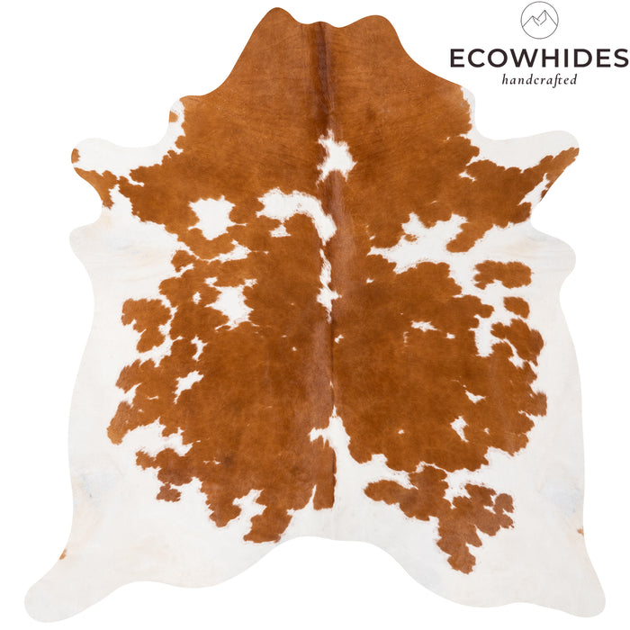 Brazilian Brown and White Cowhide Rug Size 6'6" L x 6'6" W 0605