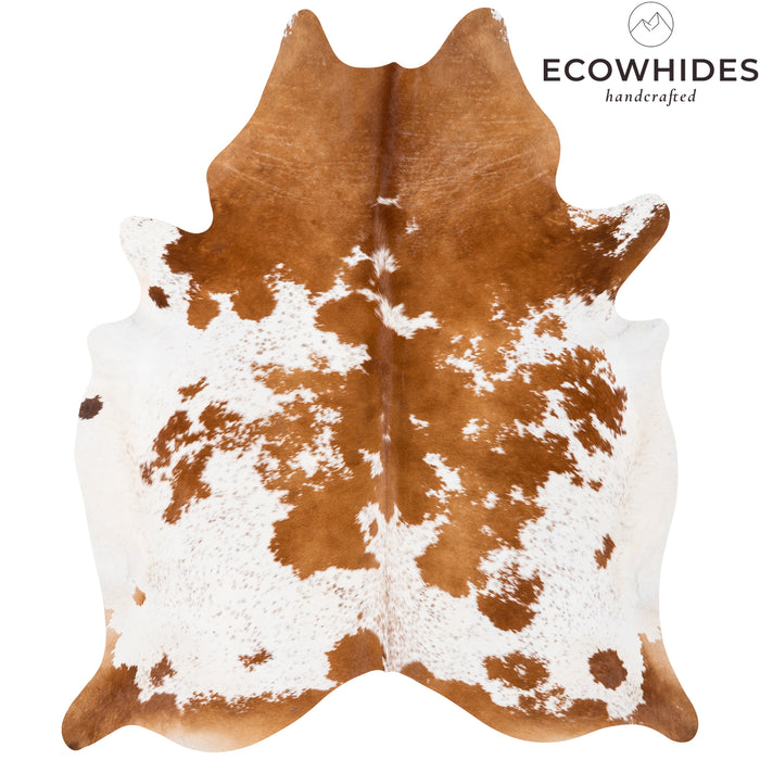 Brazilian Brown and White Cowhide Rug Size 7'7" L x 6'5" W 0612