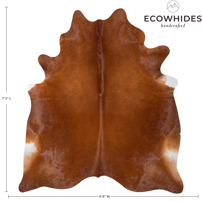 Brazilian Brown Cowhide Rug Size 7'5" L x 6'8" W 0630