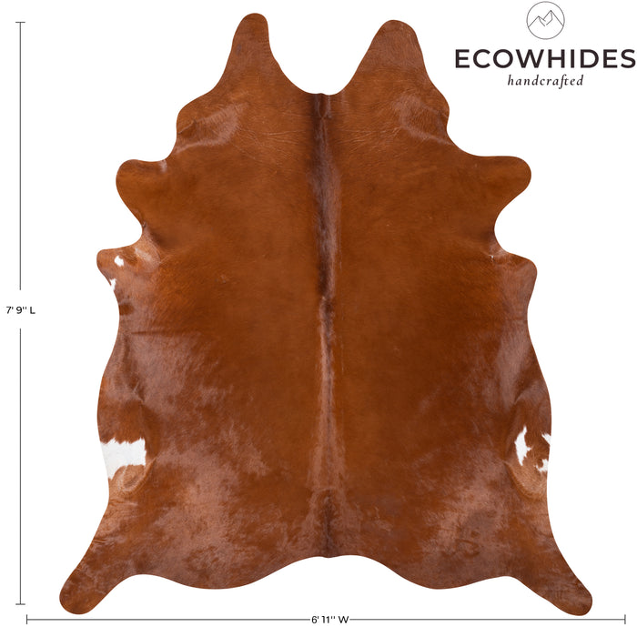 Brazilian Brown Cowhide Rug Size 7'9" L x 6'11" W 0635