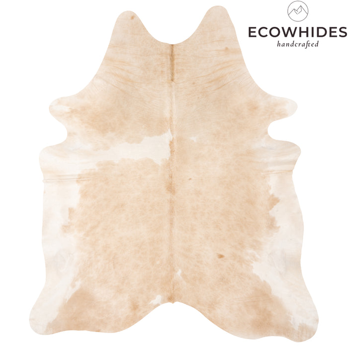 Brazilian Palomino and White Cowhide Rug Size 7'11" L x 7'1" W 0876