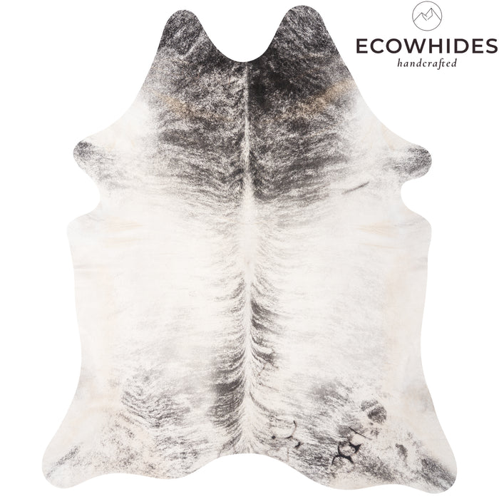 Brazilian Light Grey Brindle Cowhide Rug Size 7'10" L x 6'10" W 0892